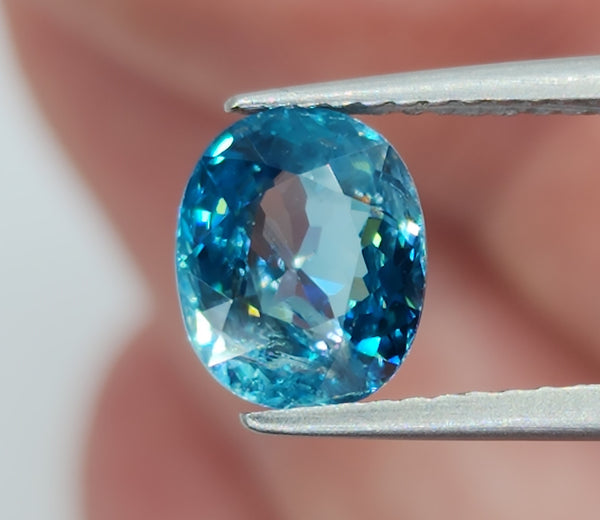Natural Blue Zircon, 2.30 carat