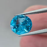 Natural Blue Zircon, 5.55 carat