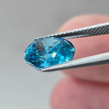 Natural Blue Zircon, 5.55 carat