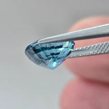 Natural Blue Zircon, 5.55 carat