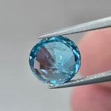 Natural Blue Zircon, 5.55 carat