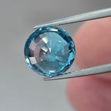 Natural Blue Zircon, 5.55 carat