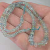 Natural Aquamarine Beads, 19 grams