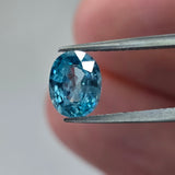 Natural Blue Zircon, 1.95 carat
