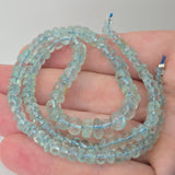 Natural Aquamarine Beads, 21.77 grams