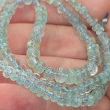 Natural Aquamarine Beads, 21.77 grams