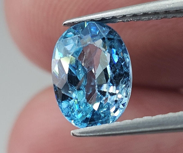 Natural Blue Zircon, 2.65 carat