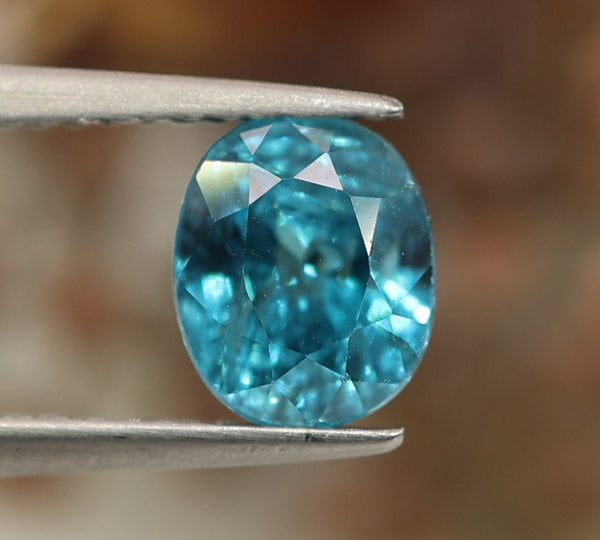 Natural Blue Zircon, 2.78 carat