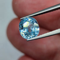 Natural Blue Zircon, 2.89 carat