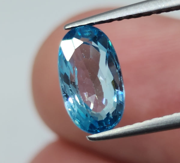 Natural Blue Zircon, 2.57 carat
